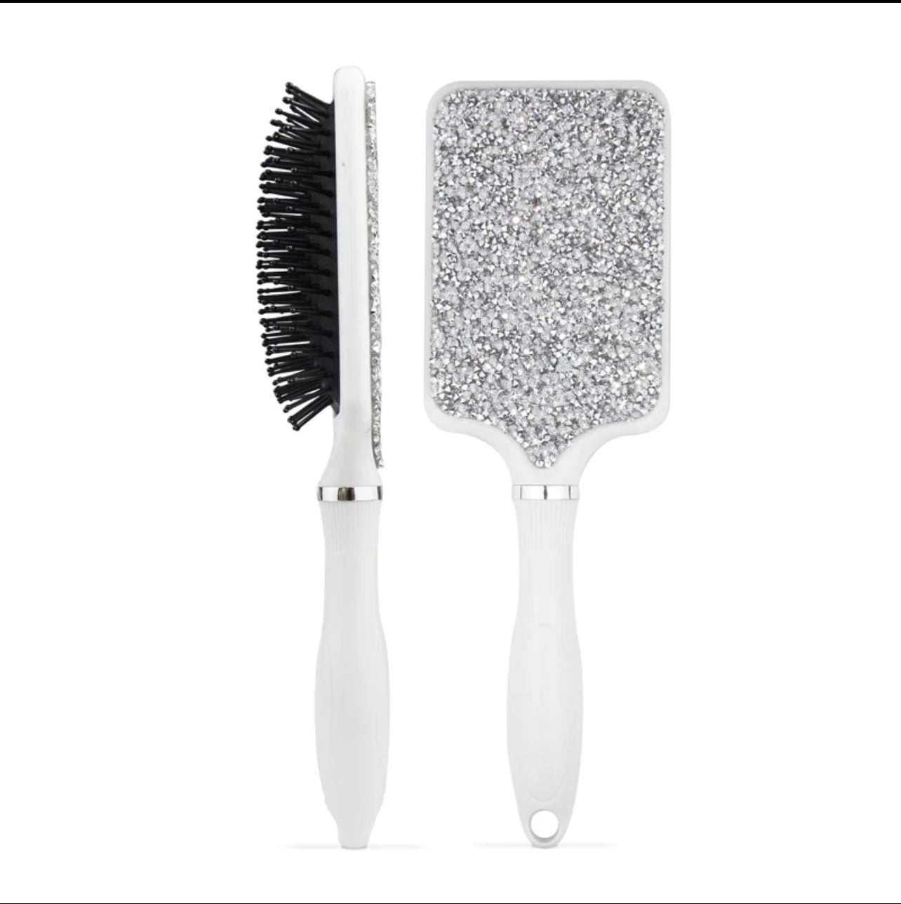 LAI LAI WHITE BLING PADDLE BRUSH